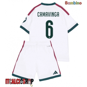 Real Madrid Eduardo Camavinga #6 Prima Maglia Bambino 2026-27 Manica Corta (+ Pantaloni corti)
